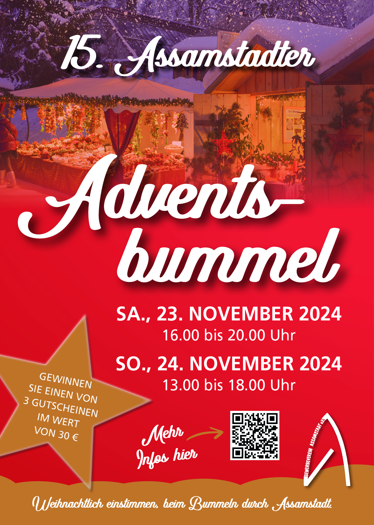 Assamstadt Gewerbeverein Adventsbummel Plakat A4 101024